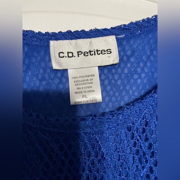 C.D. Petites PL blouse blue - Picture 3 of 3